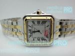 Replica Cartier Panthere De Quartz Silver Dial 2-Tone Band Watch 